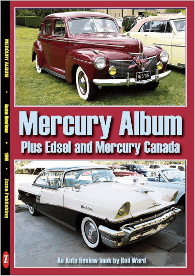 Mercury Album auto review book with classic car cover photos and title text.