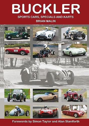 Buckler sports cars, specials and karts book cover with vintage race car photos