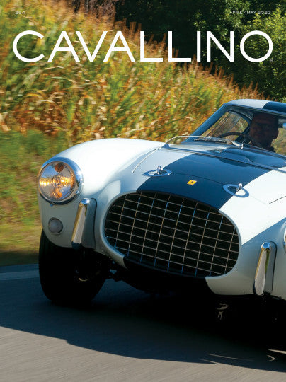 Cavallino magazine cover with car front and large CAVALLINO title
