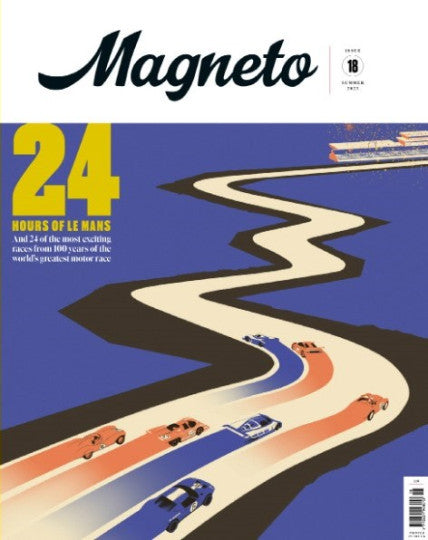 Magneto magazine issue 18 cover with 24 hours of Le Mans and racing cars