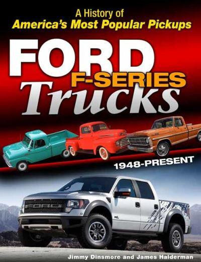Ford F-Series Trucks 1948–present book cover with illustrated pickup trucks