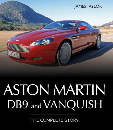 Aston Martin DB9 and Vanquish book cover, The Complete Story text.
