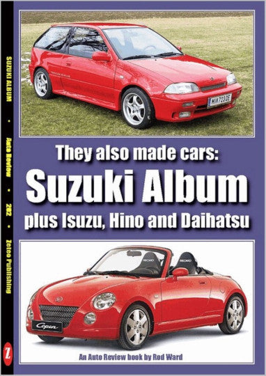 Car album cover collage with red sports cars and Suzuki Album text