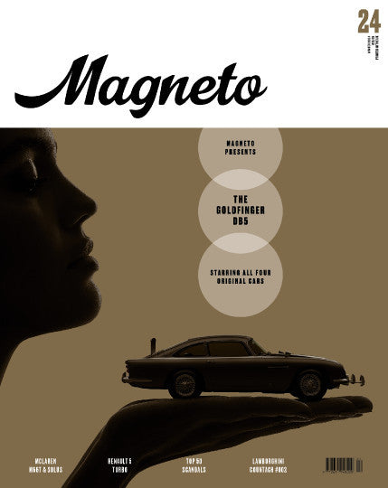 Magneto magazine issue 24 cover with car artwork and circular feature text