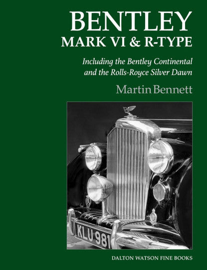 Bentley Mark VI & R-Type vehicle history book with black-and-white car front cover