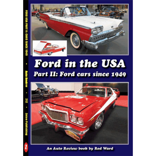 Auto review book with classic red Ford car cover and title text, Ford in the USA Part II