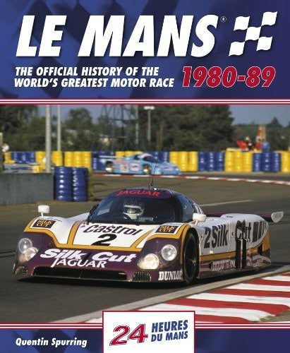 Motorsport history book cover with race car and “LE MANS 1980-89” title text