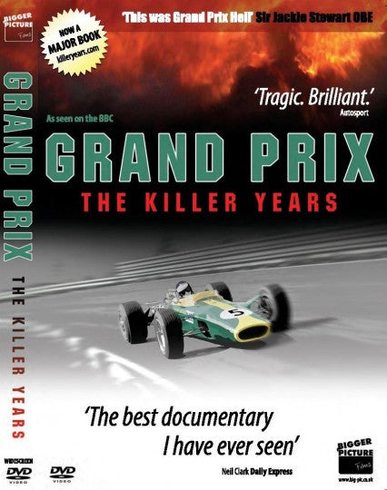 Grand Prix The Killer Years DVD cover with classic race car and bold title