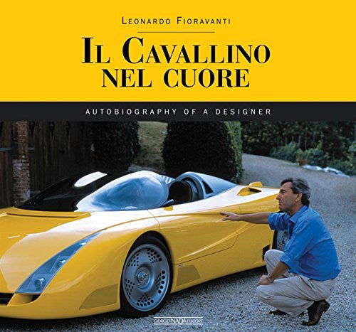 Il Cavallino Nel Cuore autobiography book cover, yellow sports car artwork