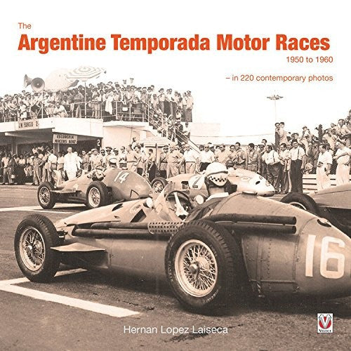 Argentine motor races photo book, 1950–1960 cover with vintage open-wheel cars