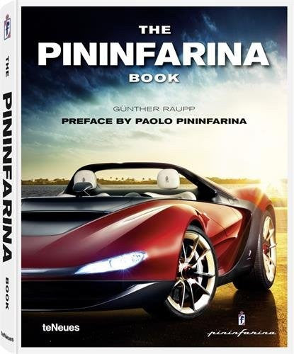 The Pininfarina Book cover with red sports car and blue sky design.