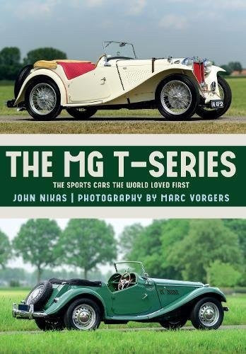 MG T-Series book cover with green classic sports car and title text