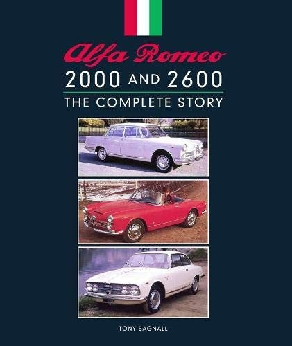 Alfa Romeo 2000 and 2600 book cover with three classic car photos