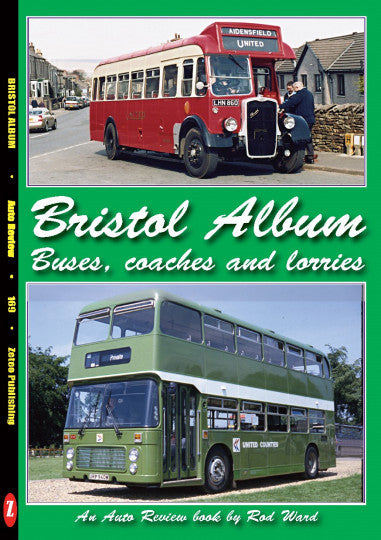 Vintage bus photo album book with Bristol Album cover and two coach images