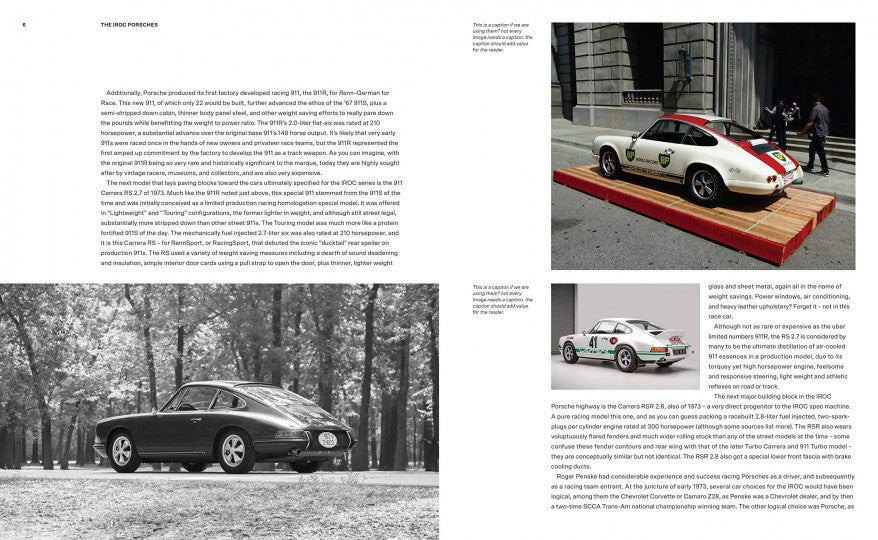 The IROC Porsches (Matt Stone) (The International Race of Champions, Porsche's 911 RSR, and the Men Who Raced Them)
