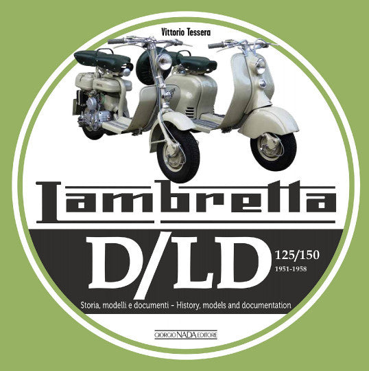 Lambretta D/LD 125/150 book cover with vintage scooter illustration