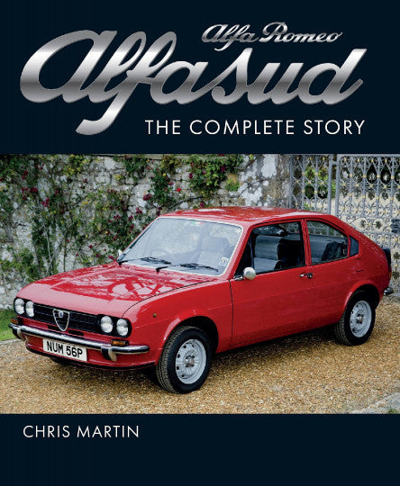 Alfa Romeo Alfasud book cover with red car and "THE COMPLETE STORY" text