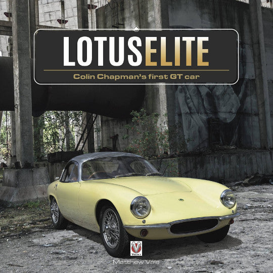 Lotus Elite classic yellow GT car, front three-quarter view with round headlights