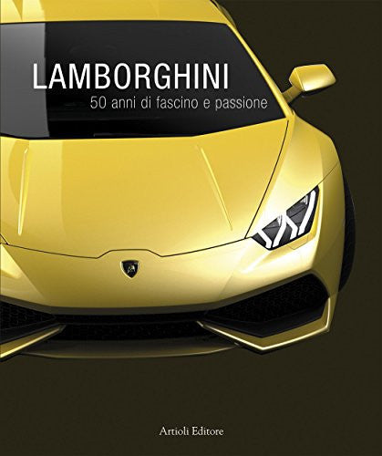 Book cover featuring a Lamborghini sports car front and title text