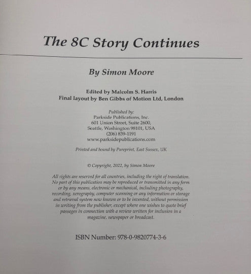 The 8C Story Continues (Simon Moore, 2022) (9780982077436)