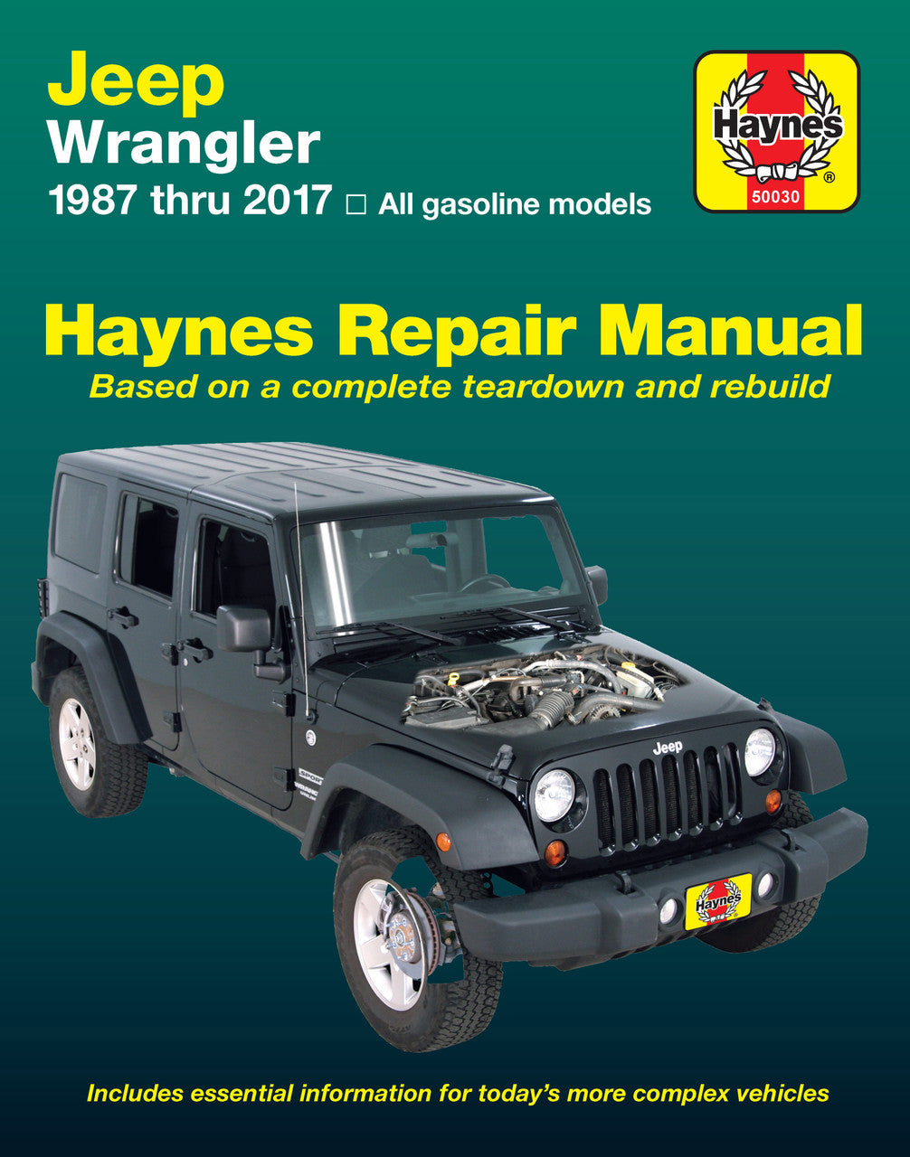 eep Wrangler 4-cyl & 6-cyl, 2WD & 4WD 1987 - 2017 Haynes Repair Workshop Manual (USA) (9781620922842)