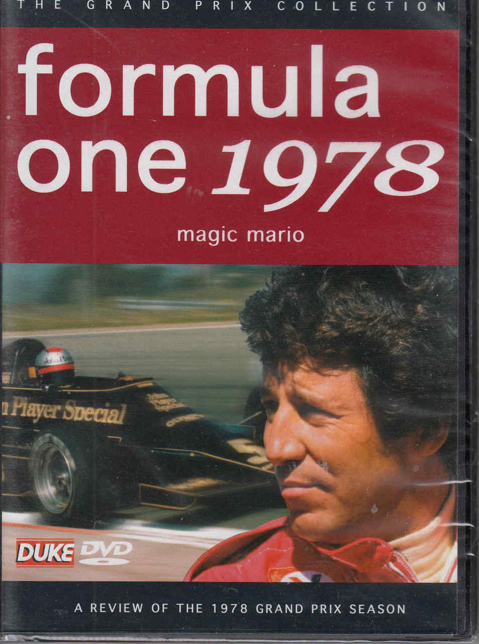Racing DVD case front with Formula One 1978 text and driver portrait