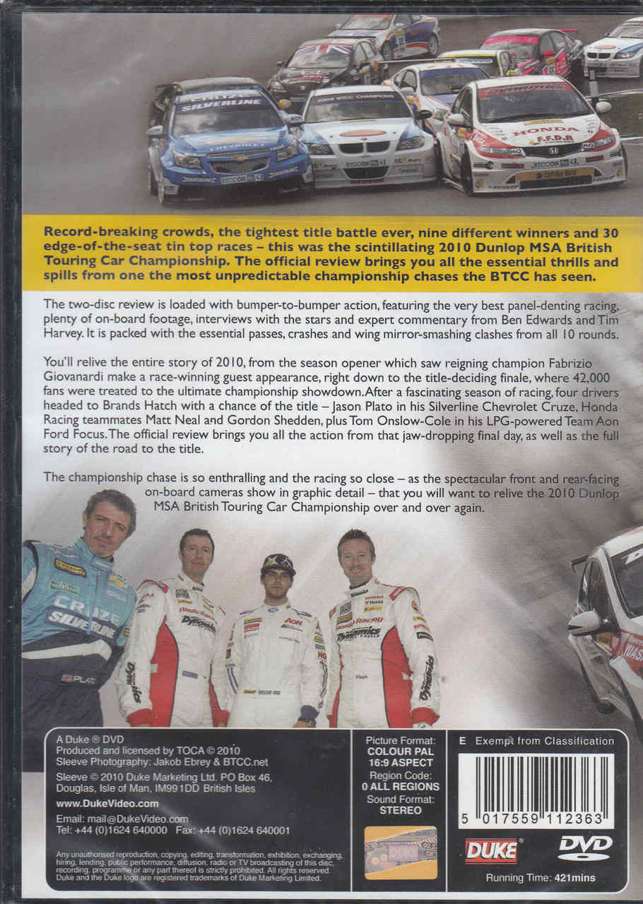 BTCC The 2010 Dunlop MSA British Touring Car Championship DVD