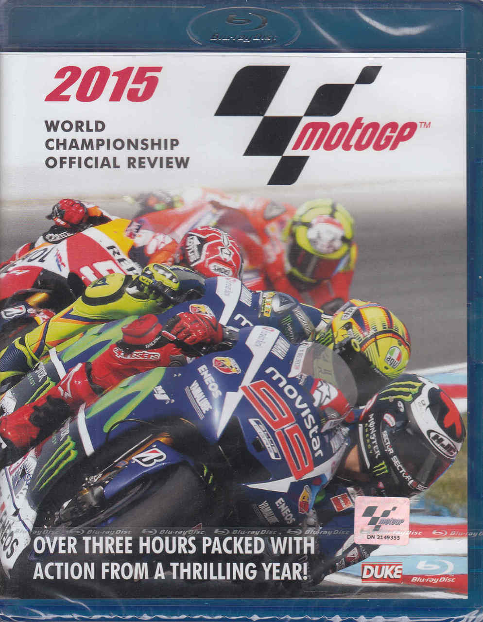 MotoGP 2015 World Championship official review Blu-ray front cover with racing bikes