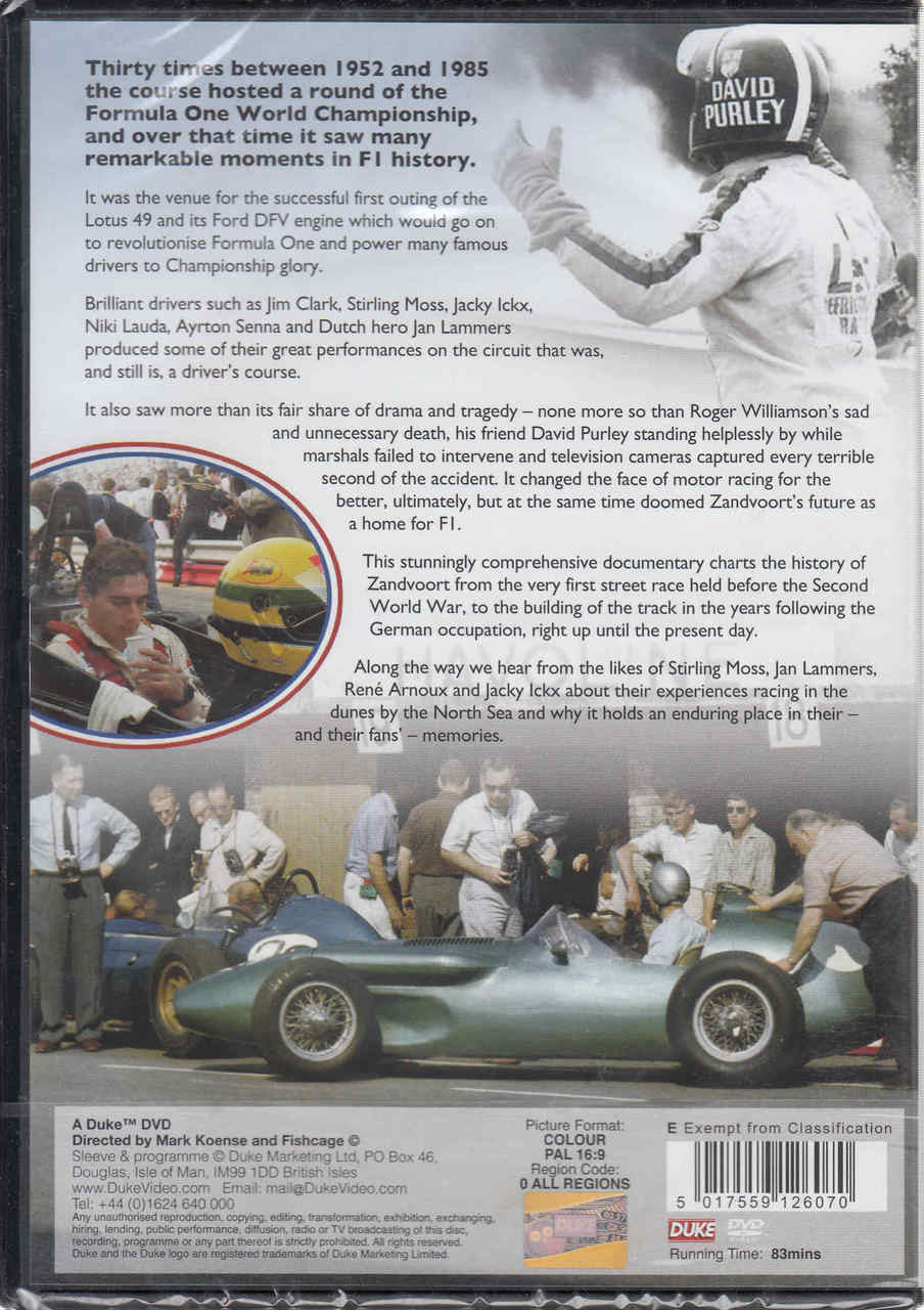 Grand Prix Zandvoort: The Complete History Of The Dutch Grand Prix 1948 - 1985 DVD