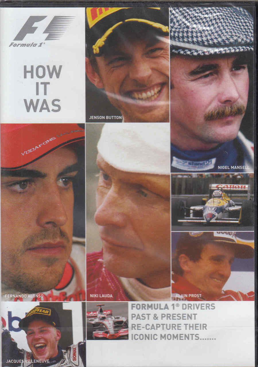Formula 1 How It Was DVD cover with driver faces and race car collage.