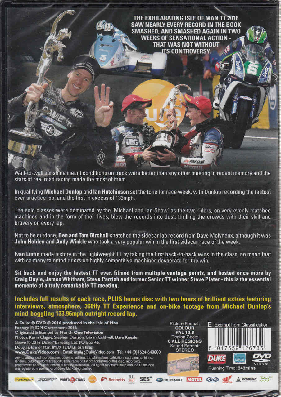Isle of Man TT Official Review 2016 DVD