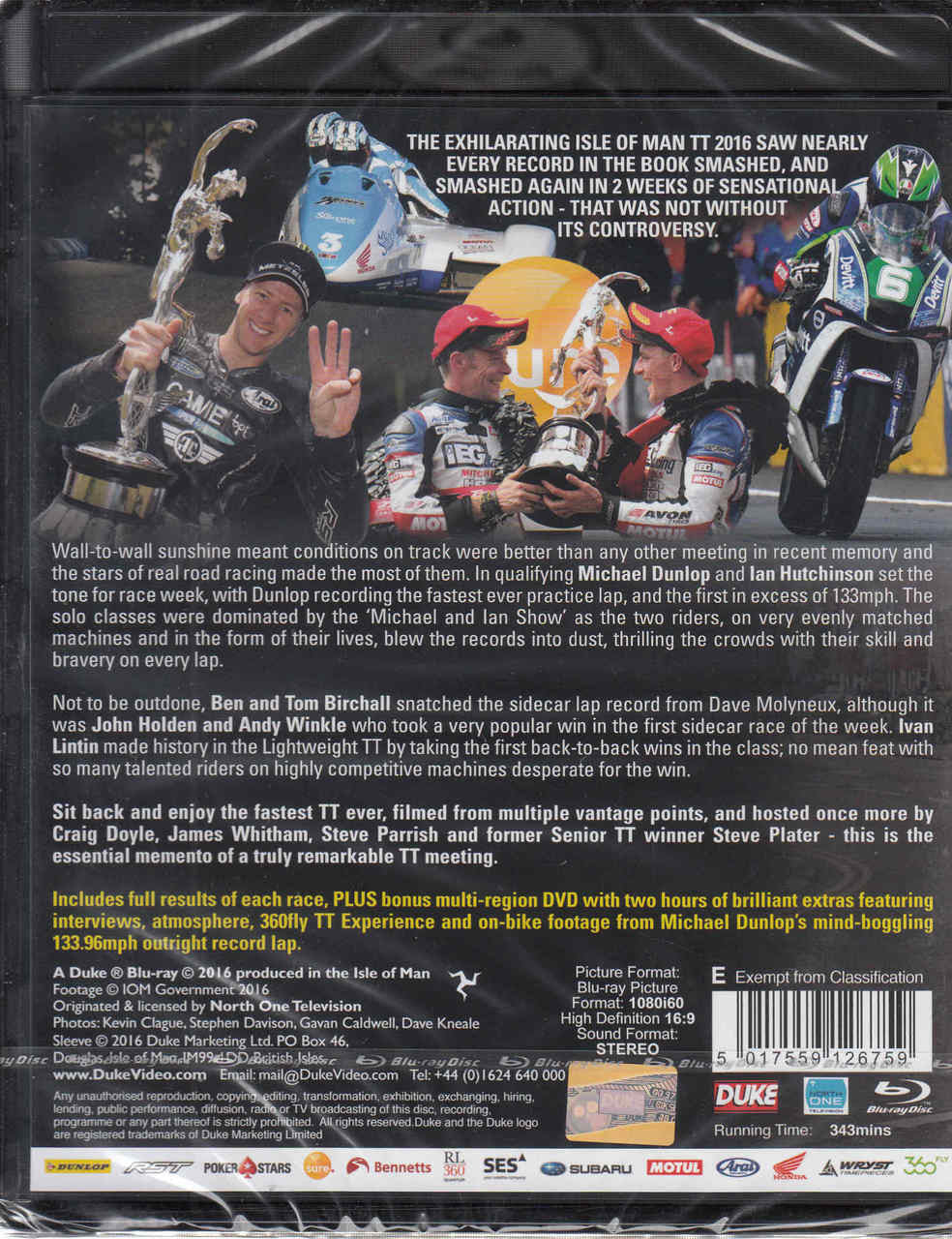 Isle of Man TT Official Review 2016 Blu-ray