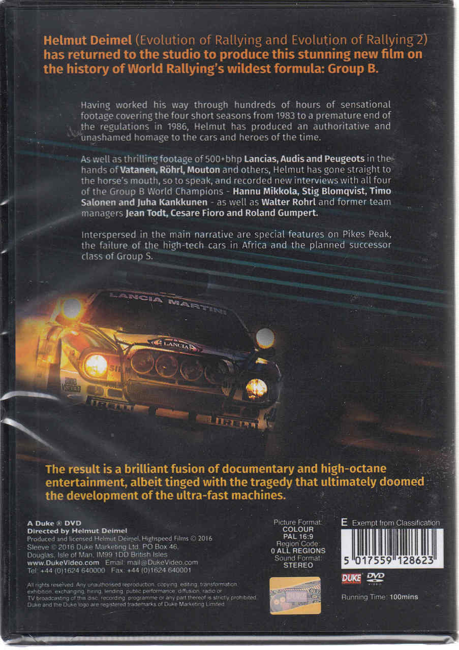 Riding Balls of Fire Group B: The Wildest Years of Rallying DVD