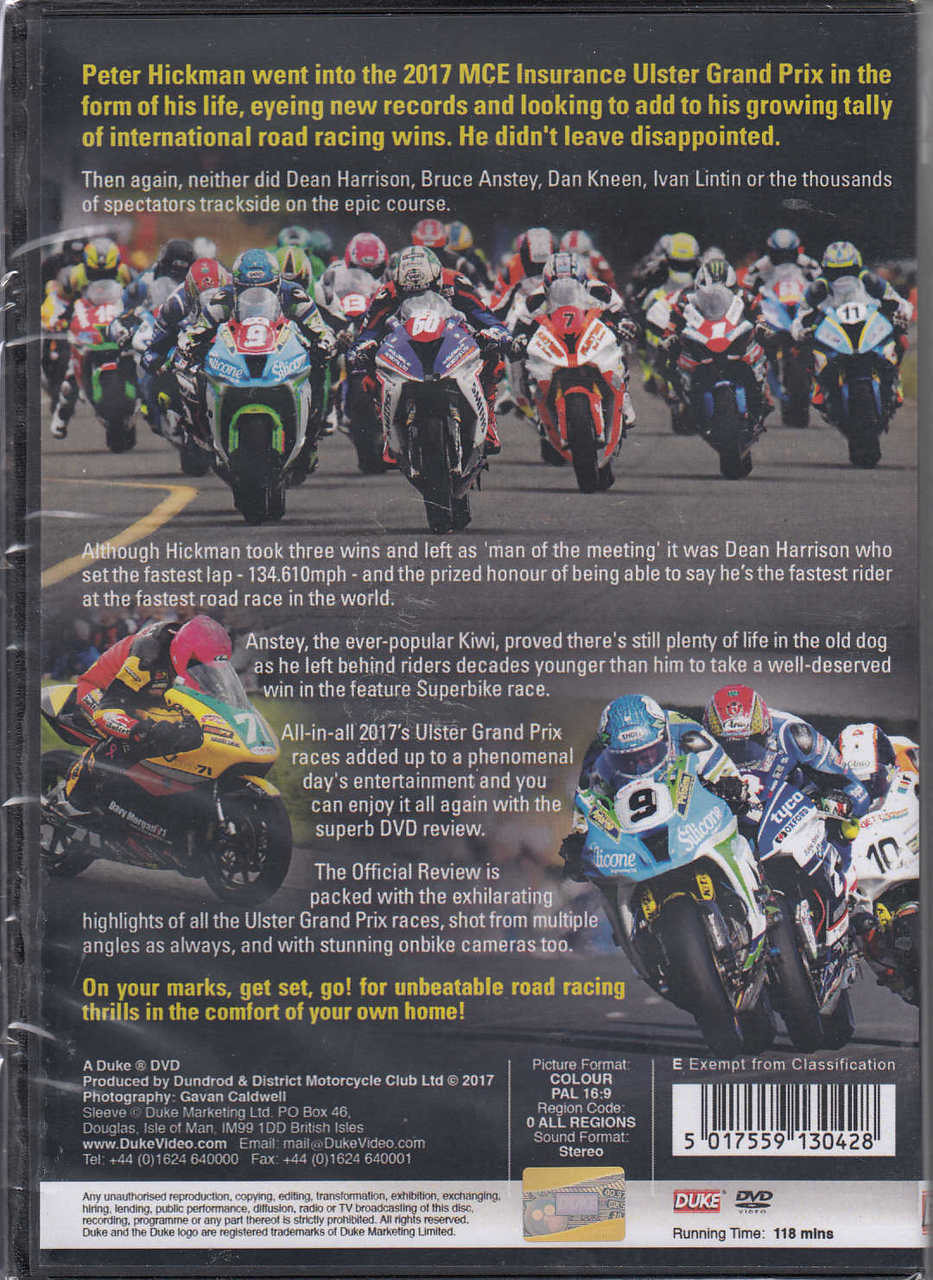 MCE Ulster Grand Prix 2017 DVD -The Official Review of the World's Fastest Road Race