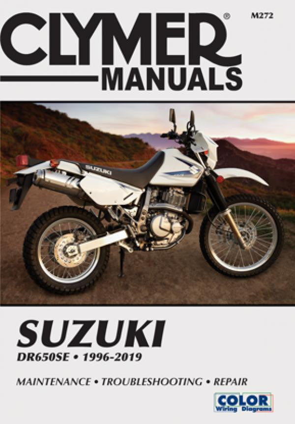 Motorcycle service repair manual cover for Suzuki DR650SE (1996-2019)