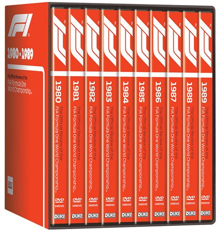 F1 1980 - 1989 - The Official Reviews of the FIA Formula One World Championship 10 DVD Box Set