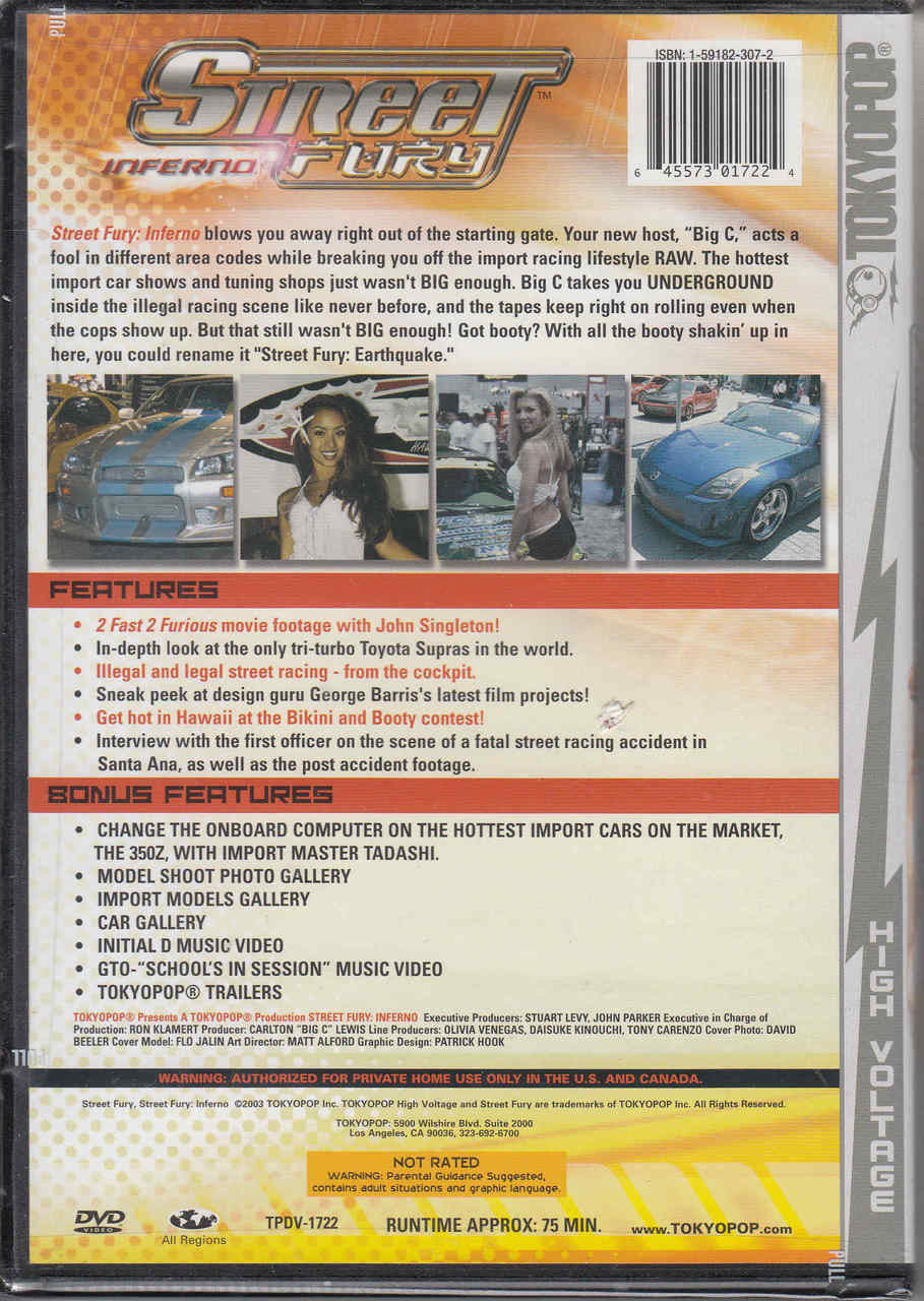 DVD case back cover with barcode, text blocks, and feature list