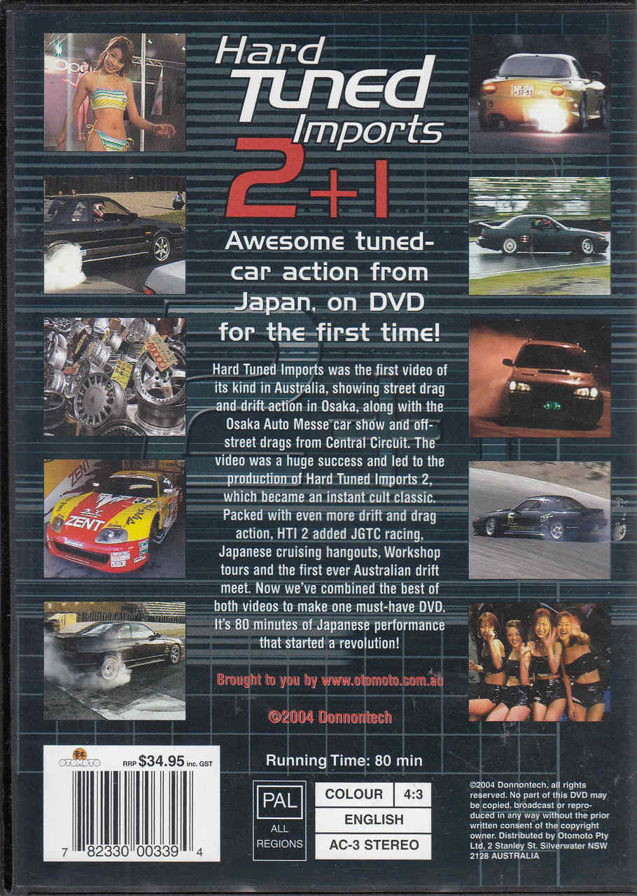 Special edition racing DVD back cover with multicar photos and plot text blocks