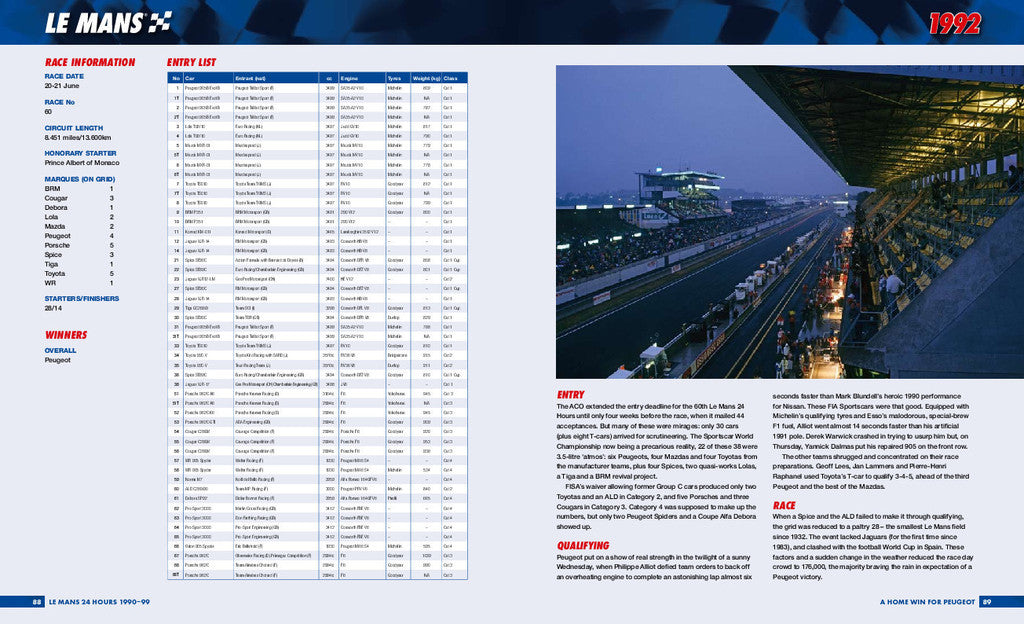 LE MANS: THE OFFICIAL HISTORY 1990–99 Sample Page