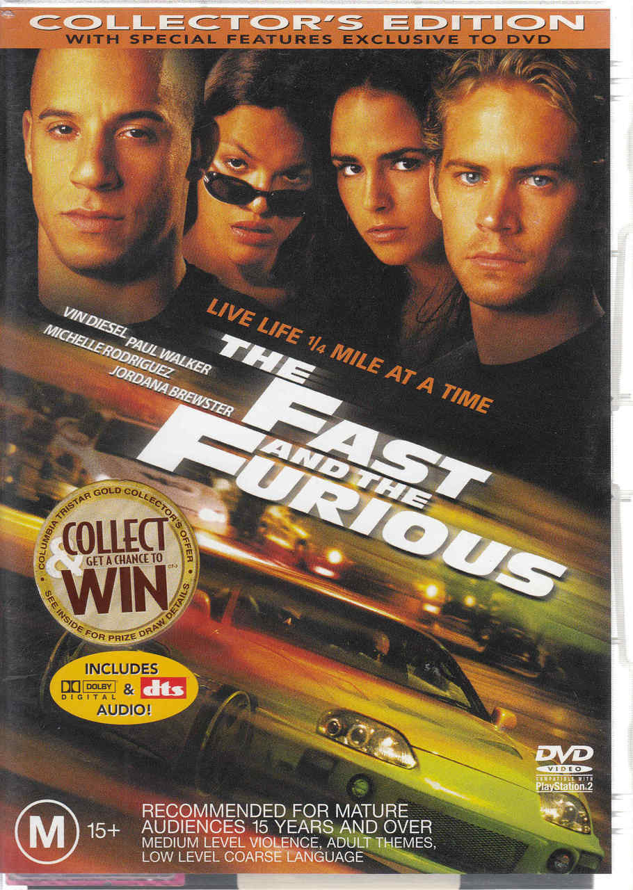 Collector’s Edition DVD cover with car and cast portraits