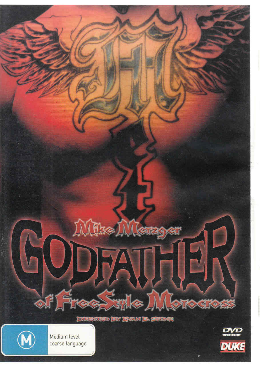 Freestyle motocross DVD cover with Godfather title and motorcycle graphic