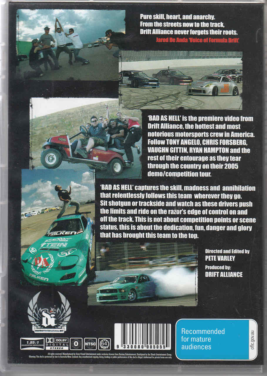 Bad As Hell Drift Alliance DVD (9330080005055)