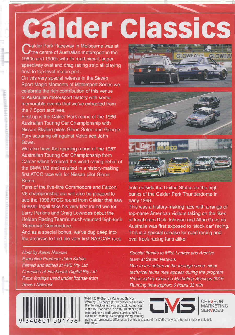 Magic Moments Of Motorsport : Clader Classics DVD (9340601001756) - back