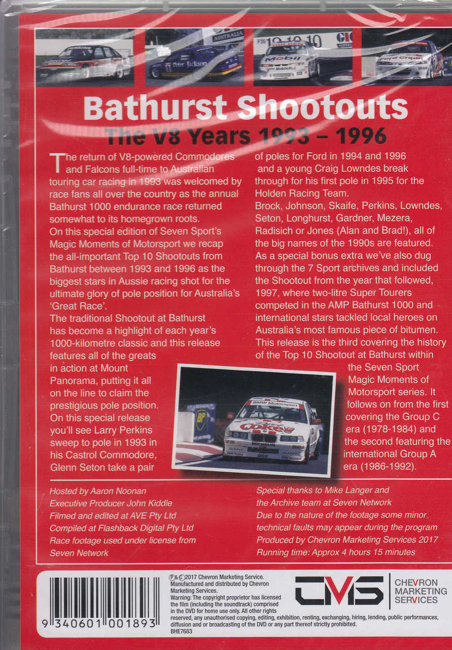 Bathurst Shootouts - The V8 Years 1993 - 1996 DVD (9340601001893)