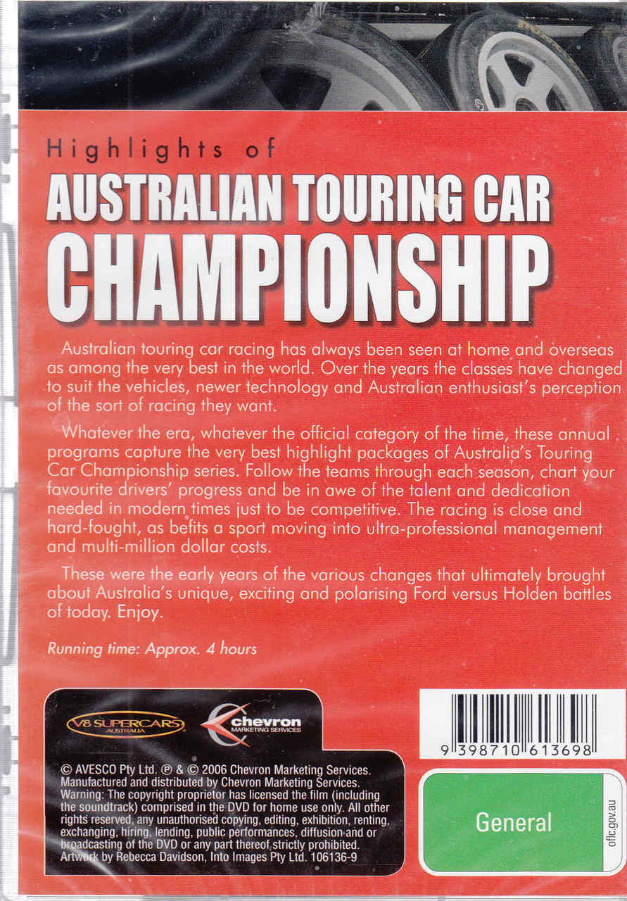 Highlights of Australian Touring Car Championship 1997 DVD (9398710613698)