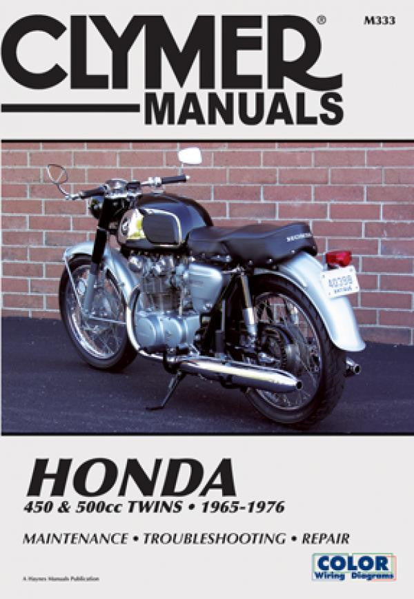 Motorcycle service repair manual cover, Clymer Manuals, Honda 450/500cc twins 1965-1976