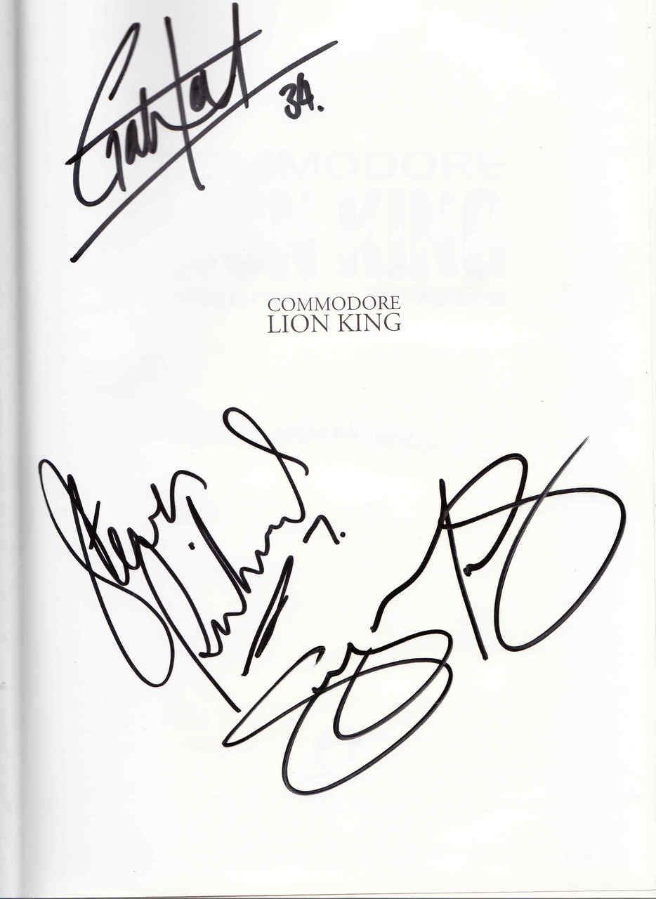 Commodore Lion King: Celebrating 21 Years (Signed By Peter Brock) - sign 2