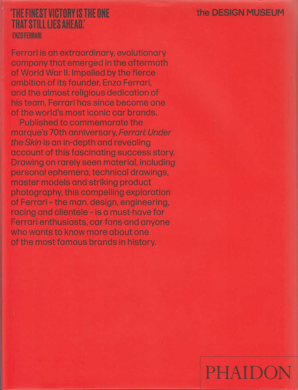 Ferrari - Under the Skin (Andrew Nahum and Design Museum) (9780714875187)