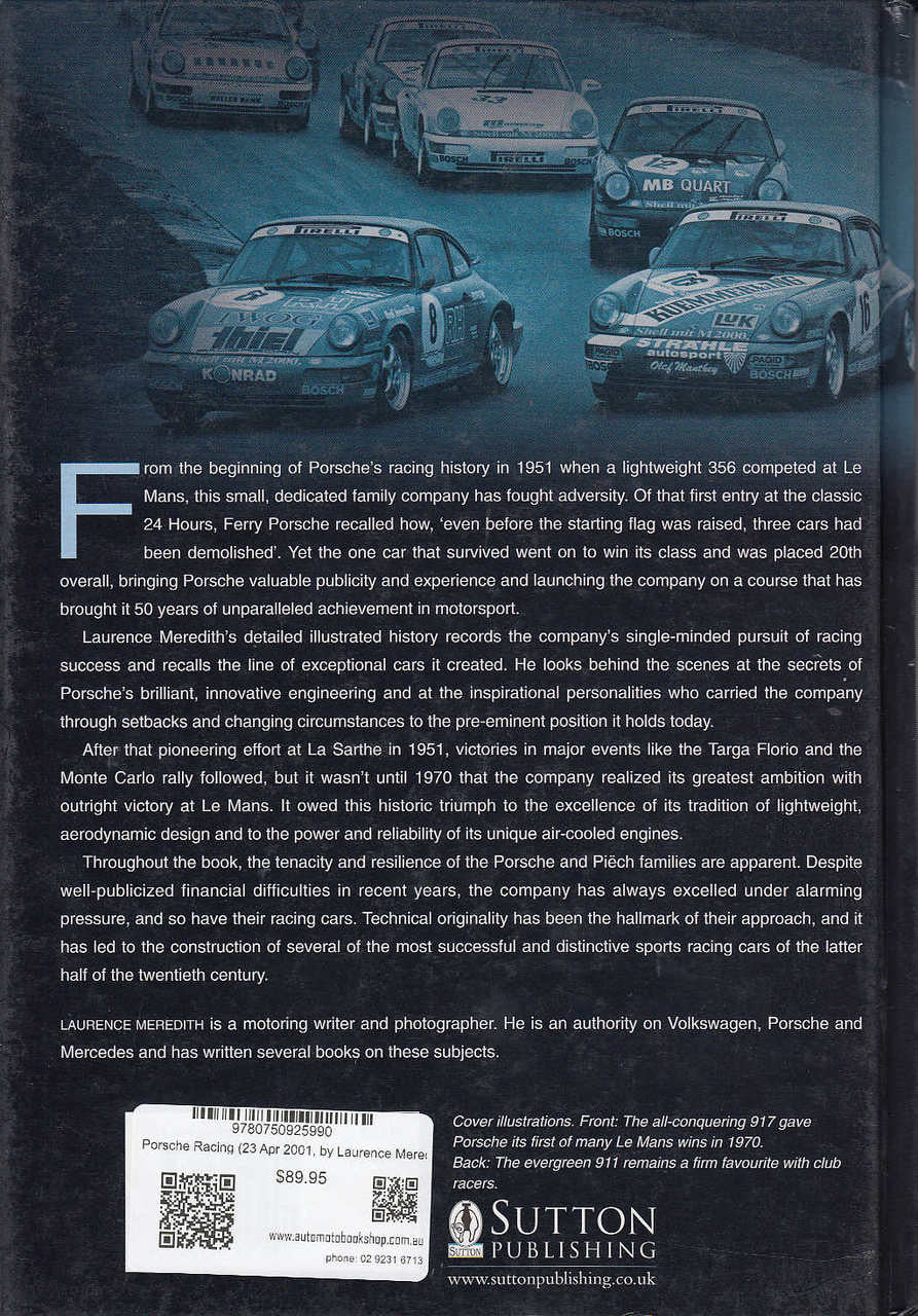 Porsche Racing (23 Apr 2001, by Laurence Meredith, Hardcover)