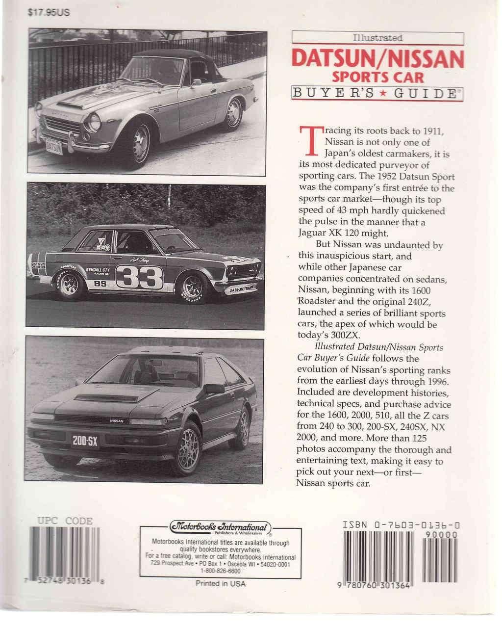 Illustrated Datsun/Nissan Buyer's Guide ( 9780760301364) - back